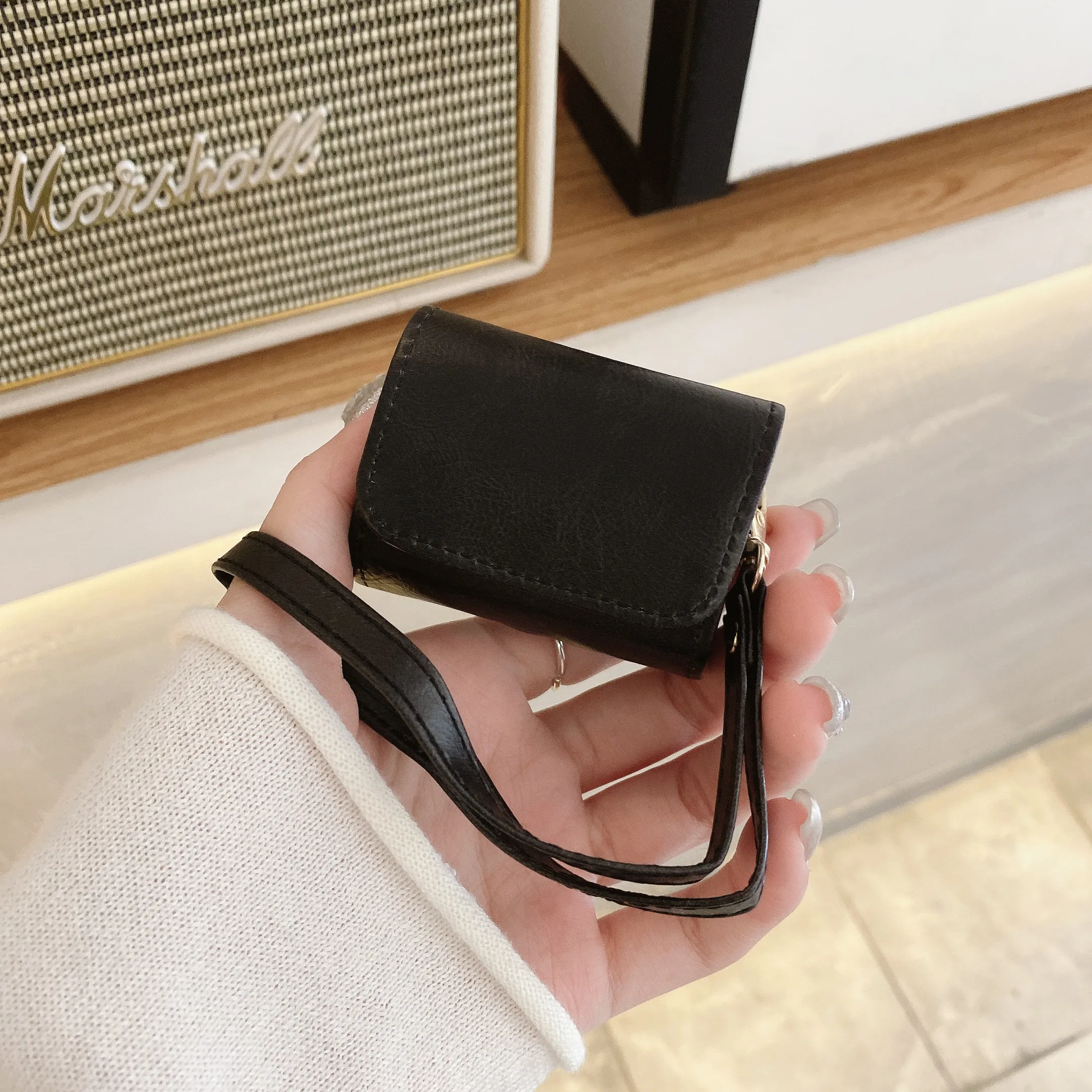 Luxury Business Earphone Bag for AirPods 5 4 Case Solid Color Matte Leather Portable Protection Cover for AirPods 1 2 3 Pro 3 2
