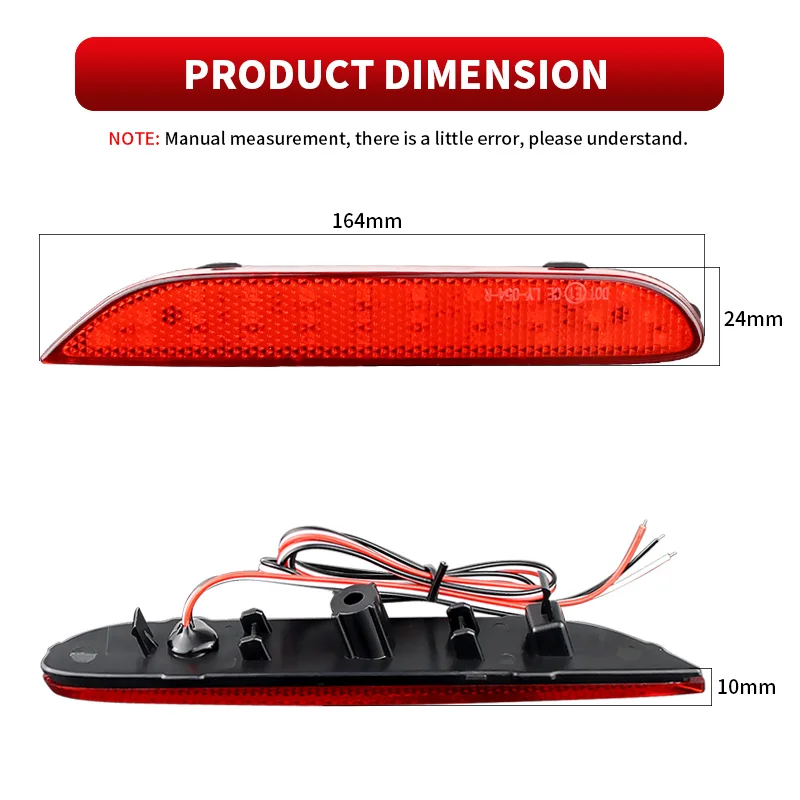 Rear Bumper Light Lamp FOR Nissan Leaf Hatchback Pathfinder Rogue Sport Utility 4-Door Altima Sedan 4-Door 2011-2017 26565JJ90A