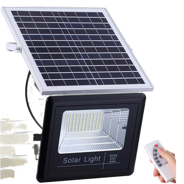 Remote Control Floodlight Solar Lighting 25W 40W 60W 100W 200W Waterproof Led Solar Flood Lights for Garden