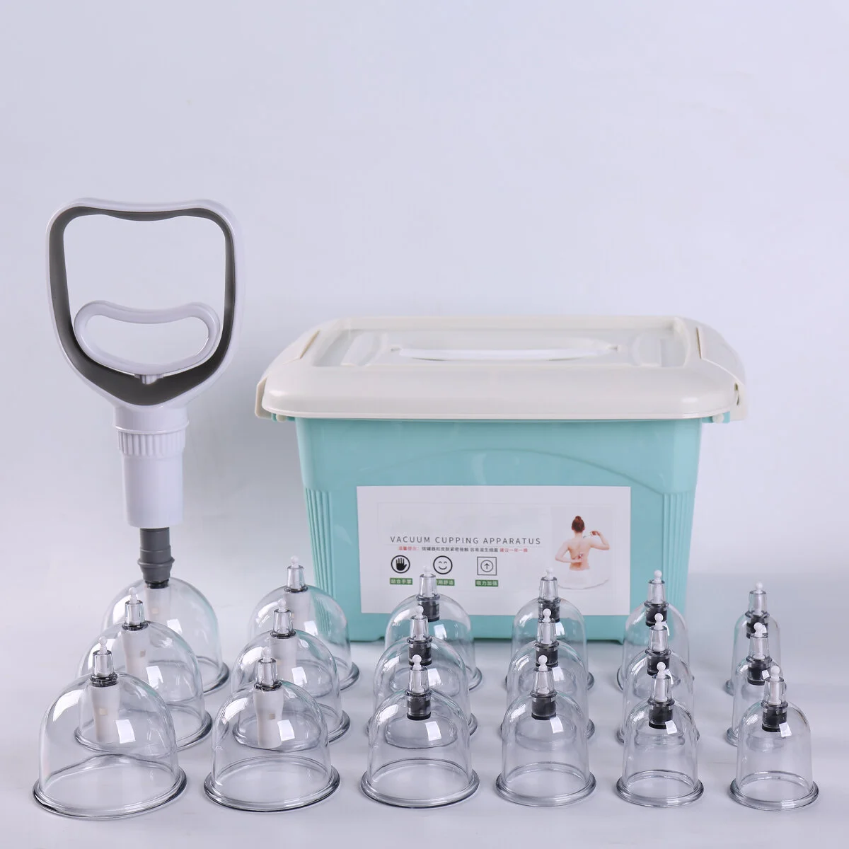 12/32 PCS Medical Cans Cups Chinese Vacuum Cupping Kit Pull Out Vacuum Apparatus Therapy Relax Massagers Curve Suction Pumps