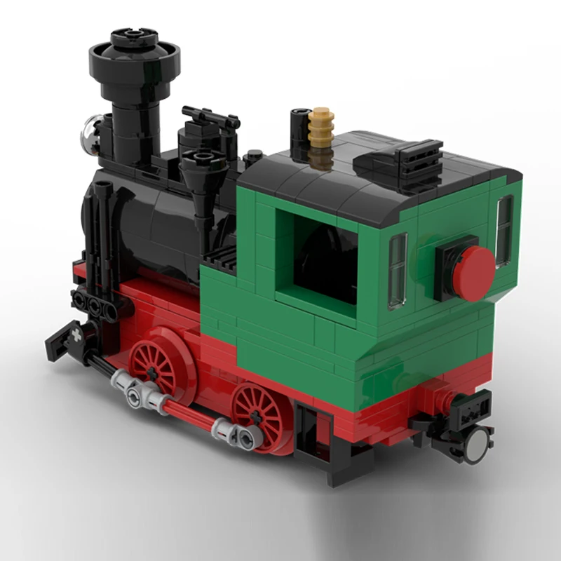 Stadt Auto Modell MOC Bausteine Flecken Dampf Lokomotive Zug Modulare Technologie Geschenke Urlaub Montieren Kinder Spielzeug Anzug