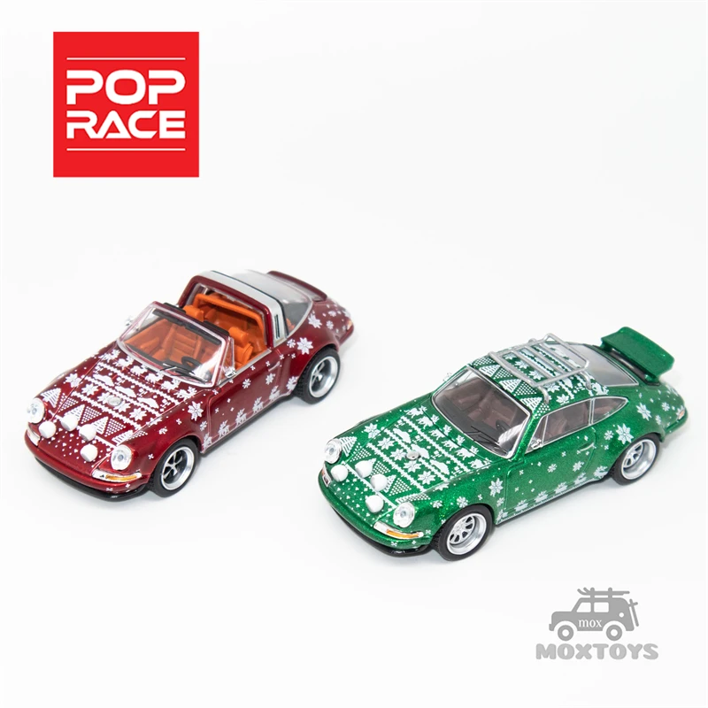 Pop Race / XCarToys 1:64 SINGER 964 & 964 TARGA CHRISTMAS EDITION 2023 Diecast Model Car