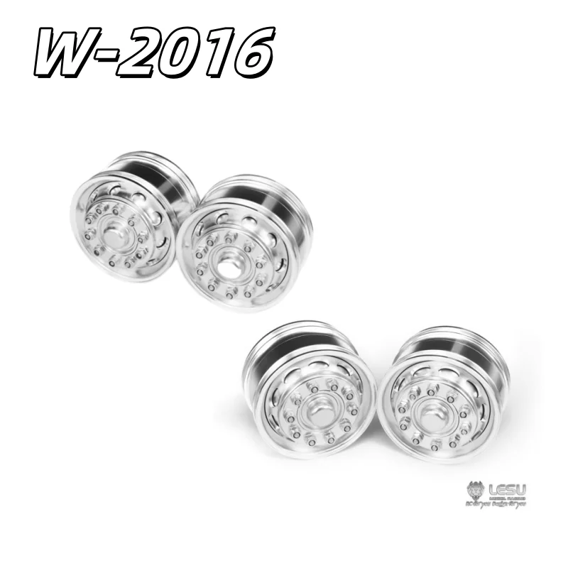 For Tamiya 1/14 drag head aluminum alloy front wheels W-2016-A wide tire 10-hole mud head LESU dump truck model