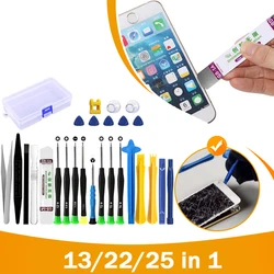 13/22/25 IN 1 Mobile Phone Screen Opening Repair Tools Kit Screwdriver Tweezers Disassemble For iPhone iPad Computer Hand Tool