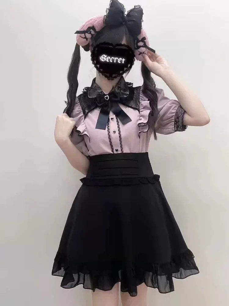 Summer College Sle JK Set Skirt for Women Small Size Two Pieces Anime Cosplay Faion Ensemble Student orm Work Outfit