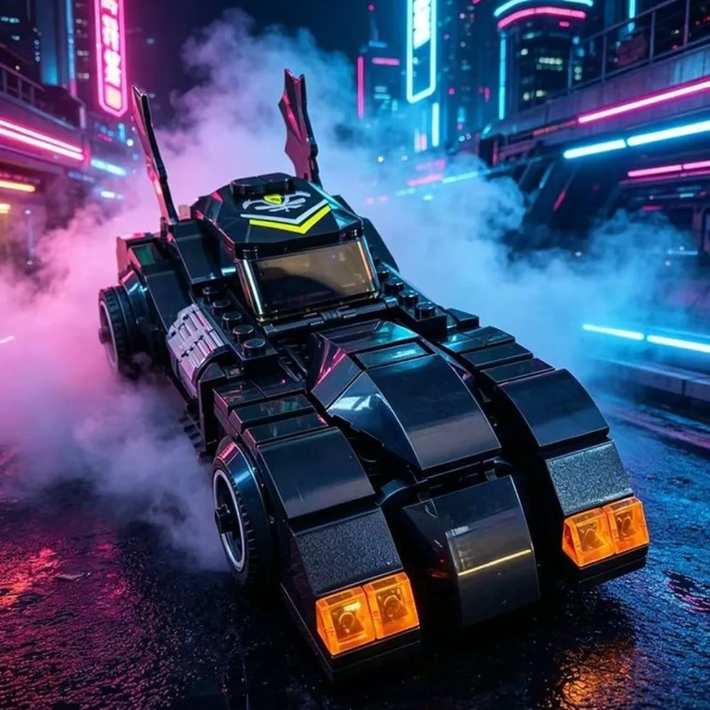 320pcs Super Heroes Series Batmobile Building Blocks Classic Bat Chariot Car Model Bricks Toys for Children Boys Christmas Gifts view 4