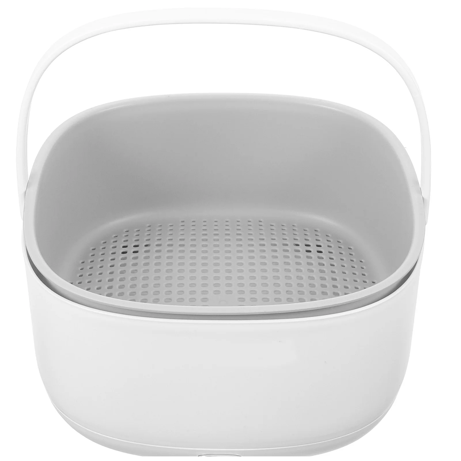 

Fruits Vegetable Purifier Washing Draining Basket Fine Mesh Strainer Kitchen Food Tool Washer Device White Compact Fruit
