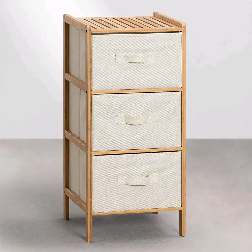 

Корзина для белья Combohome Bamboo с 3-ярусными полками