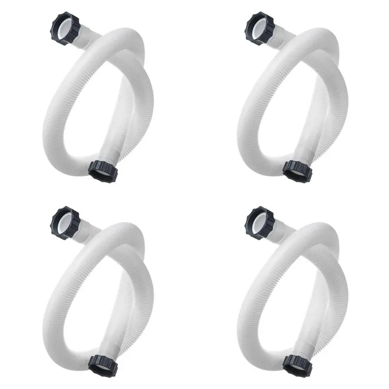 

4 шт. сменных шлангов для насосов для бассейнов диаметром 1,5 дюйма (29060E) для фильтрующих насосов, песчаных насосов и систем с соленой водой, длина 59 дюймов