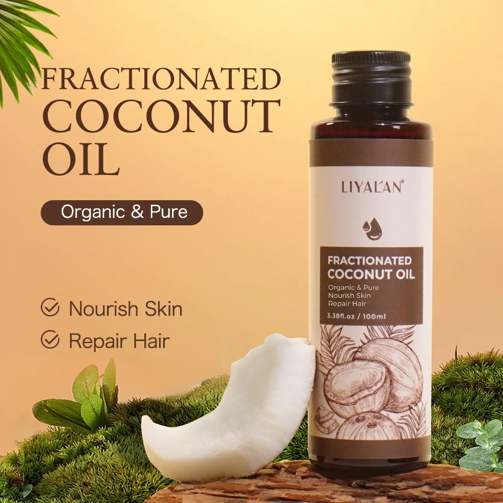 100ml Fractionated Coconut Oil Nourish Skin Repair Hair Organic Pure Carrier Oil Hair Care