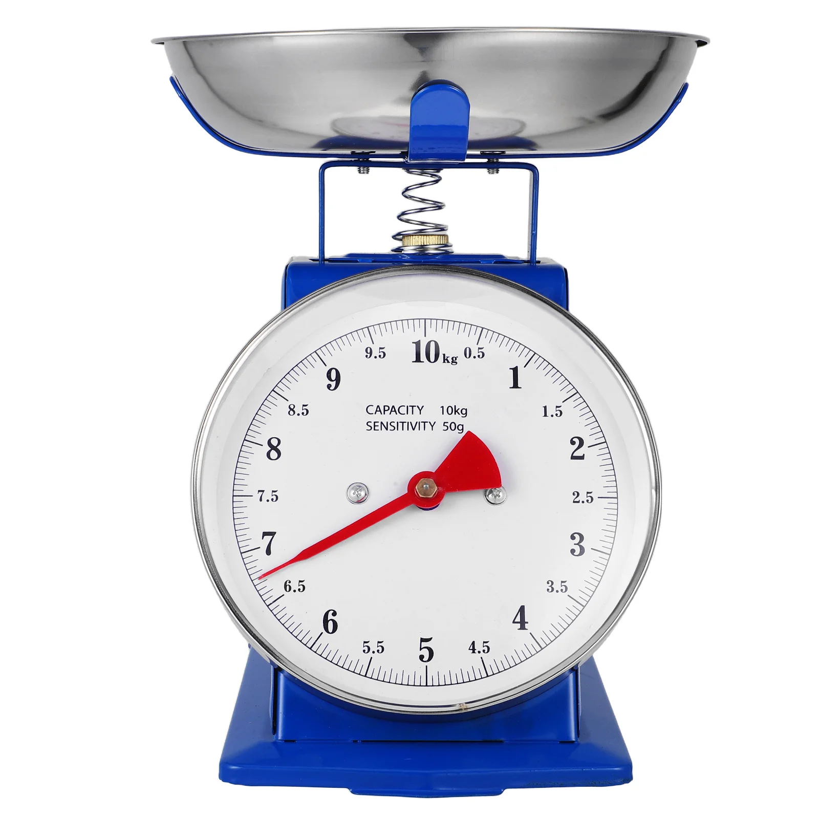 

10Kg Mechanical Kitchen Scale Vintage Style Stainless Steel Detachable Tray for Baking Cooking Meal Prep Analog Food Weighing