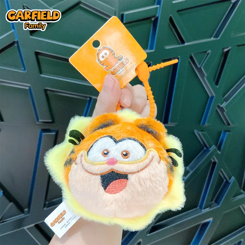 Kawaii Garfield – porte-clés poupée Portable en peluche, dessin animé, mignon, sac à dos Odie, pendentif, décoration, cadeaux d'anniversaire pour garçons et filles