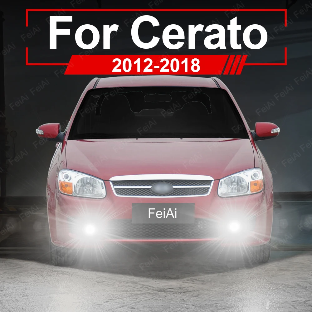 

LED Front Fog Light For Toyota Cerato Koup 3 2012 2013 2014 2015 2016 2017 2018 Cerato Accessories Dual Color LED Fog Light Bulb