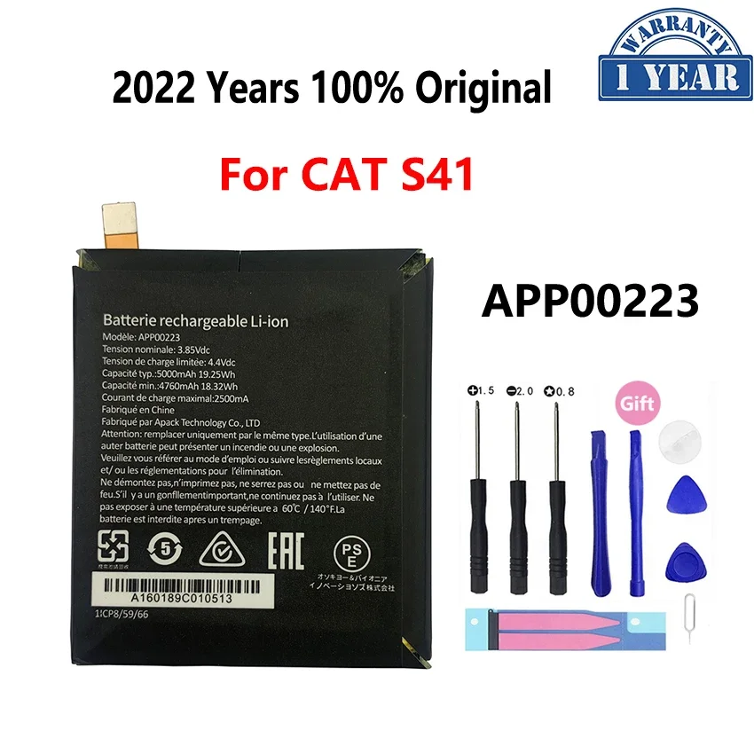 100% Original Replacement battery 3800mah For Caterpillar Cat S60 S30 S40 S50 APP-12F-F57571-CGX-111 APP00223 Batteries Bateria