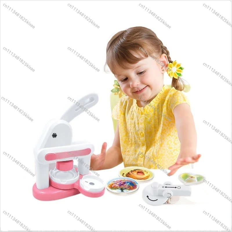 For Ba Chi Making  Badge Homemade Machine Millet Ba Chi Machine DIY Children's Badge  Refrigerator Sticker