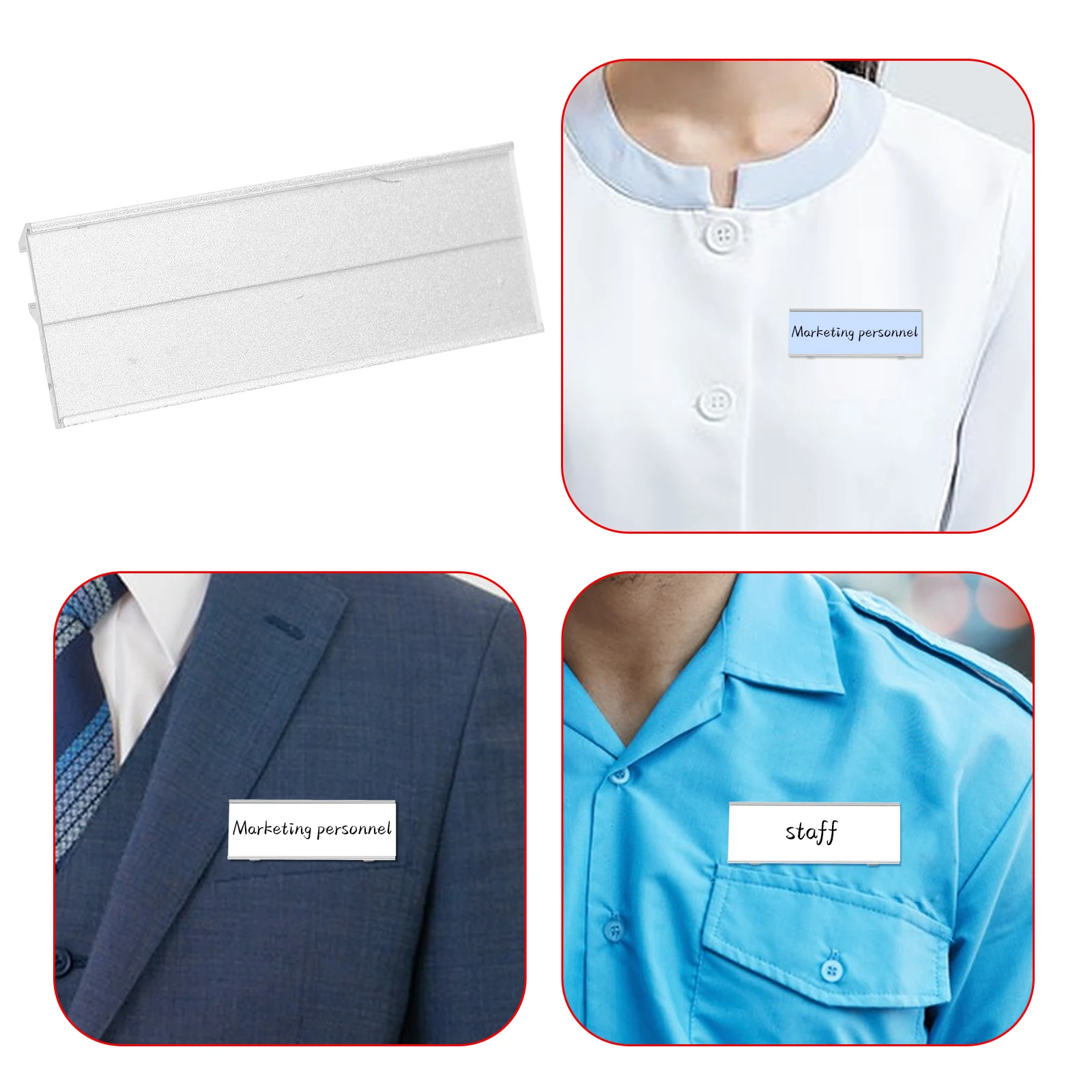 

10 Pcs Aluminum Alloy Name Tags Secure Pin Office Hotel Events Blank Identification Badges Nametags Silver