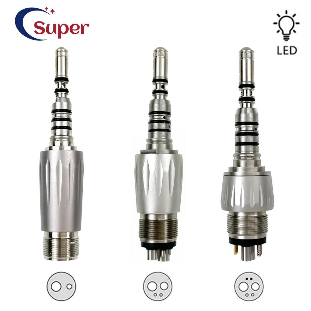 

Стоматологический наконечник, быстроразъемное соединение, поворотная муфта, 2 отверстия, 4 отверстия, 6 отверстий для оптического волокна KV, высокоскоростной наконечник, светодиодная муфта