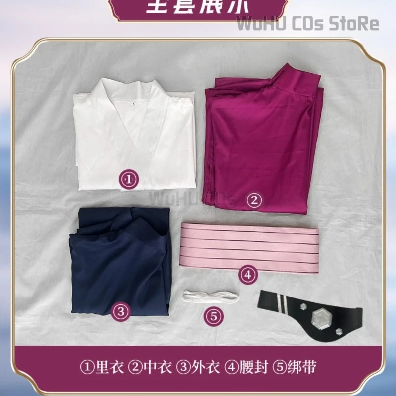 Anime Demon Cosplay Slayer Uzui Tengen Cosplay Costume Kimono Cape Blindfold Men Uniform Halloween Christmas Party Clothes