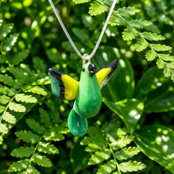 2pcs Colorful Cute Mini Glass Bird Figurine Pendant Creative Animal Charms for Home Window Garden Bonsai Hanging Decor Supplies