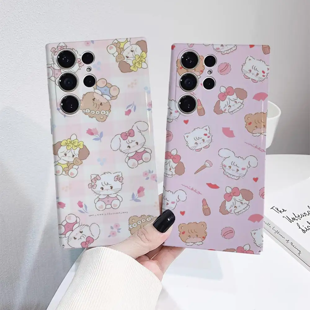 

Cute Cartoon Mikko Phone Case For Samsung S25 Film Shell GalaxyS24Ultra 23plus S22 21 A56 36 26 16 Luxury Cover