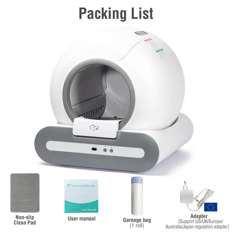 Wholesale Warehouse Stock New Ti Intelligent Automatic Smart Cat Litter Box Self-Cleaning Areneros Para Gatos Pet Cat Litter Box