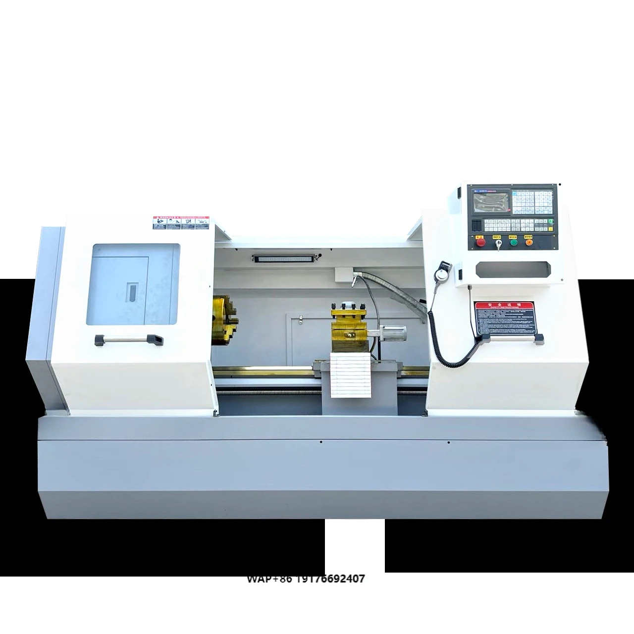 High Rigidty Horizontal Lathe Ck6150x1000mm 4 Station Electrical Tool Holder Flat Bed Cnc Machine