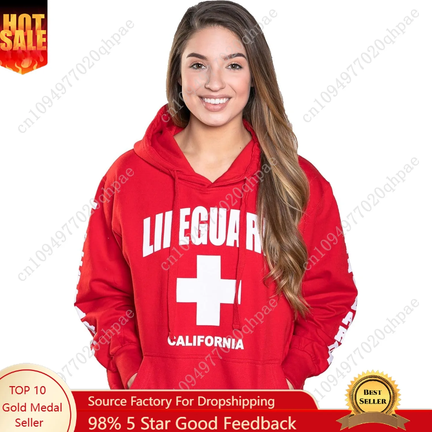 LIFEGUARD Sudadera con capucha oficialmente para mujer California Ropa para mujeres, adolescentes y niñas