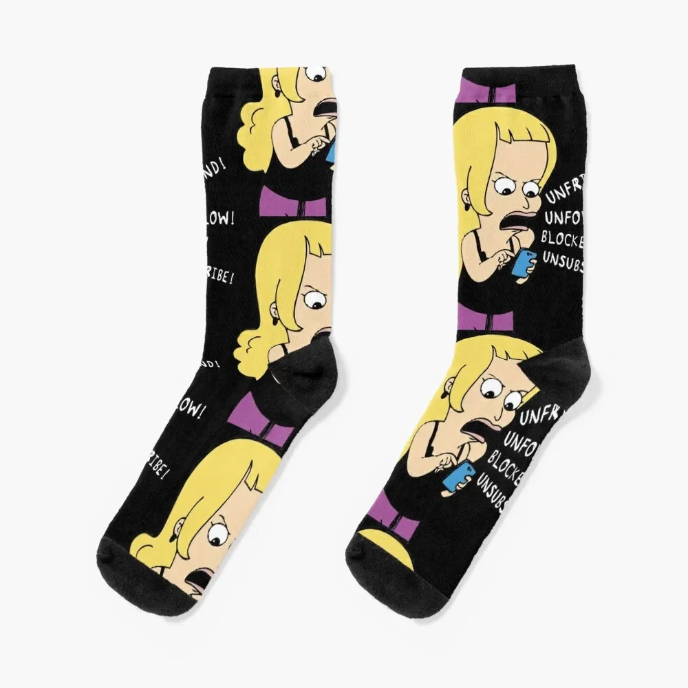 

unfriend! unfollow! blocked! unsubscribe! Socks Rugby warm winter Running Socks For Men Women's