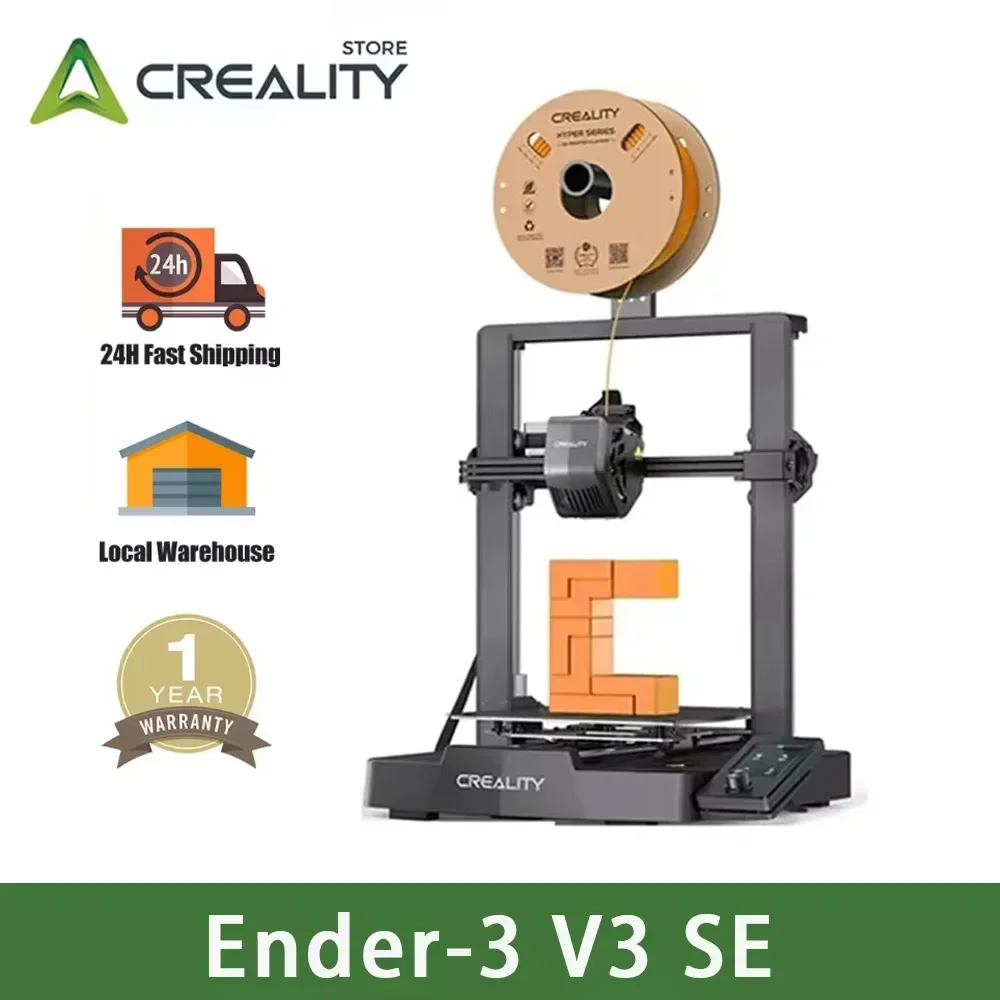 

3D принтер Creality Ender 3 V3 SE с 250 мм/с, быстрая печать, автоматическое выравнивание, спиральный экструдер, двойная Вертикальная ось и оптическая ось Y