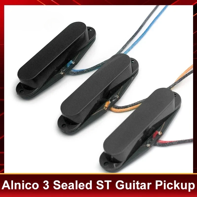 

Alnico 3 Sealed ST Style Electric Guitar Pickup Handmade Single Coil Pickup 5.4/5.4/5.6K Guitar Accessories Multi Colour