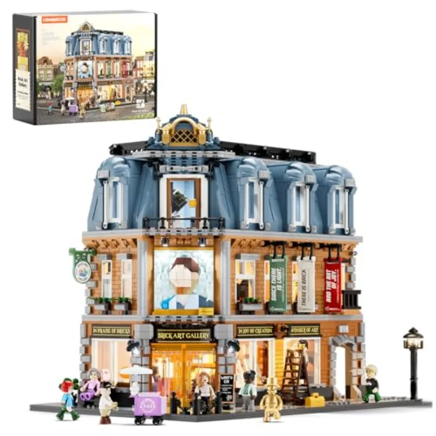 

Набор строительных блоков Brick Art Gallery Lighting Building Bricks: Модульная коллекция «Городская жизнь» (3400 деталей) для взрослых и подростков, любителей визуального искусства