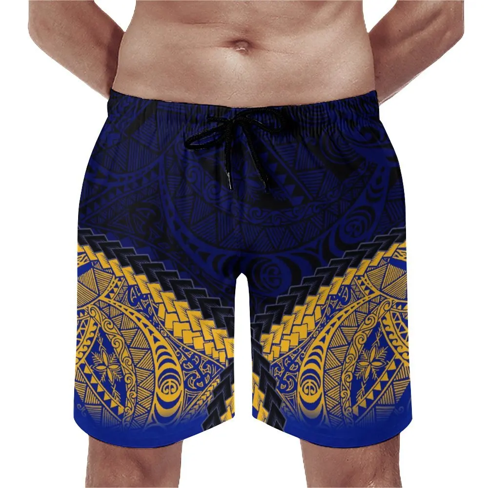 2023 Summer Customized Polynesian Beach Swimming Pants Men's Shorts Sports Surfing Shorts Hawaii Swimming Pool Vacation Party