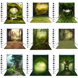 Fairytale Wonderland Forest Backdrops Trees Green Grassland Photography Backgrounds Baby Portrait Photophone Birthday Photozone