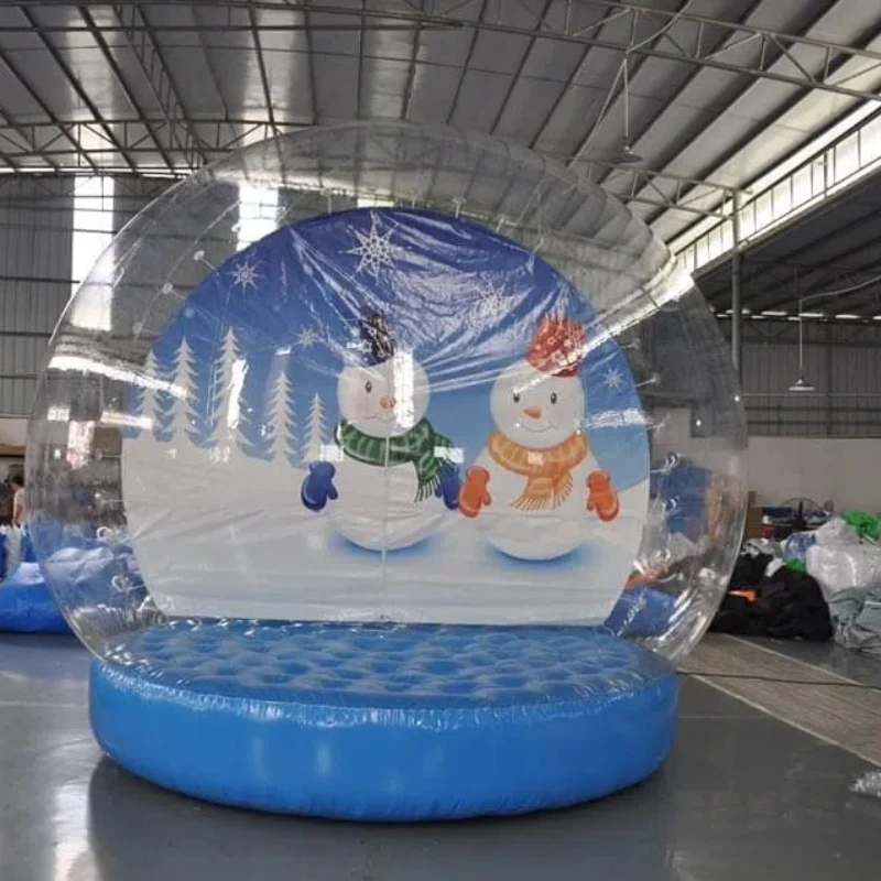 Globo de nieve transparente para patio de Navidad, cabina de fotos de bola de globo de nieve inflable para eventos al aire libre de Halloween para humanos en el interior