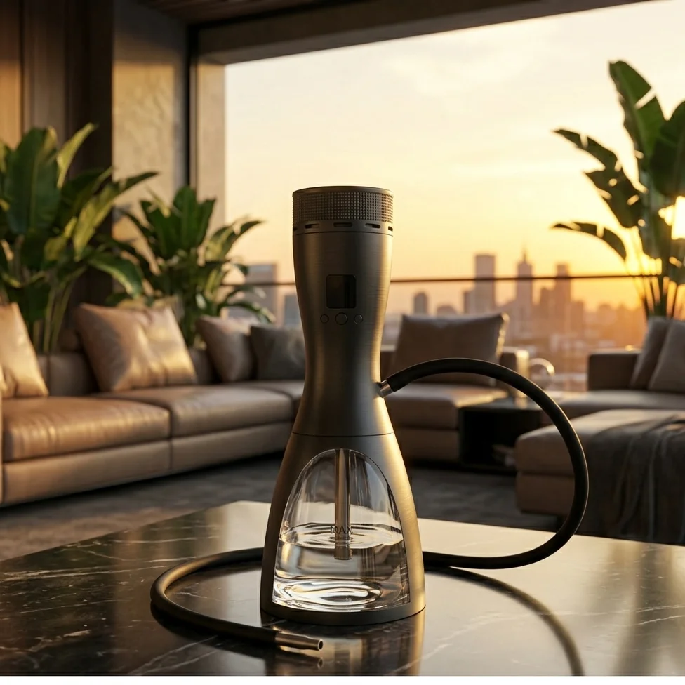 German Style Stainless Steel Hookah Black White Hookah Pro X Single Hose Luxury Durable Premium Hookah Shisha