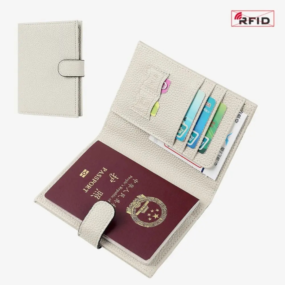 Waterproof Passport Cover with SIM Card Slots Multifunction Card Case Leather Passport Holder Ticket Folder Airplane Check-in