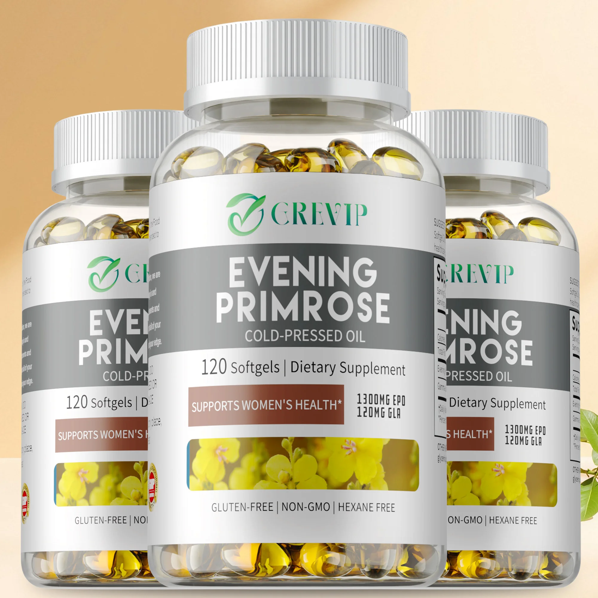 

Evening Primrose Oil Capsules - Regulates Hormone Levels, Promotes Skin and Cardiovascular Health, Enhance Immunity, Antioxidant