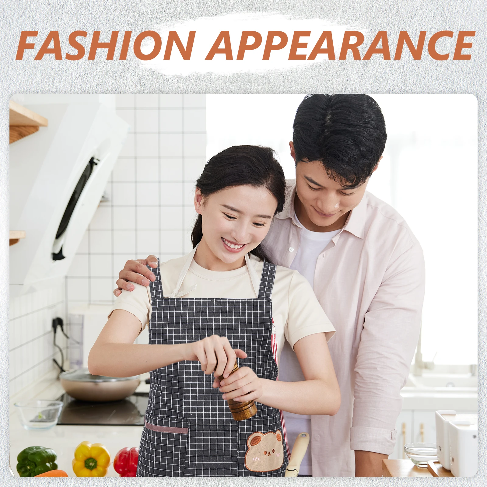 

Comfortable Breathable Hairdresser Apron Solid Material Minimalist Design Pockets Barbecue Chef Bartender Men Women Kitchen Gift