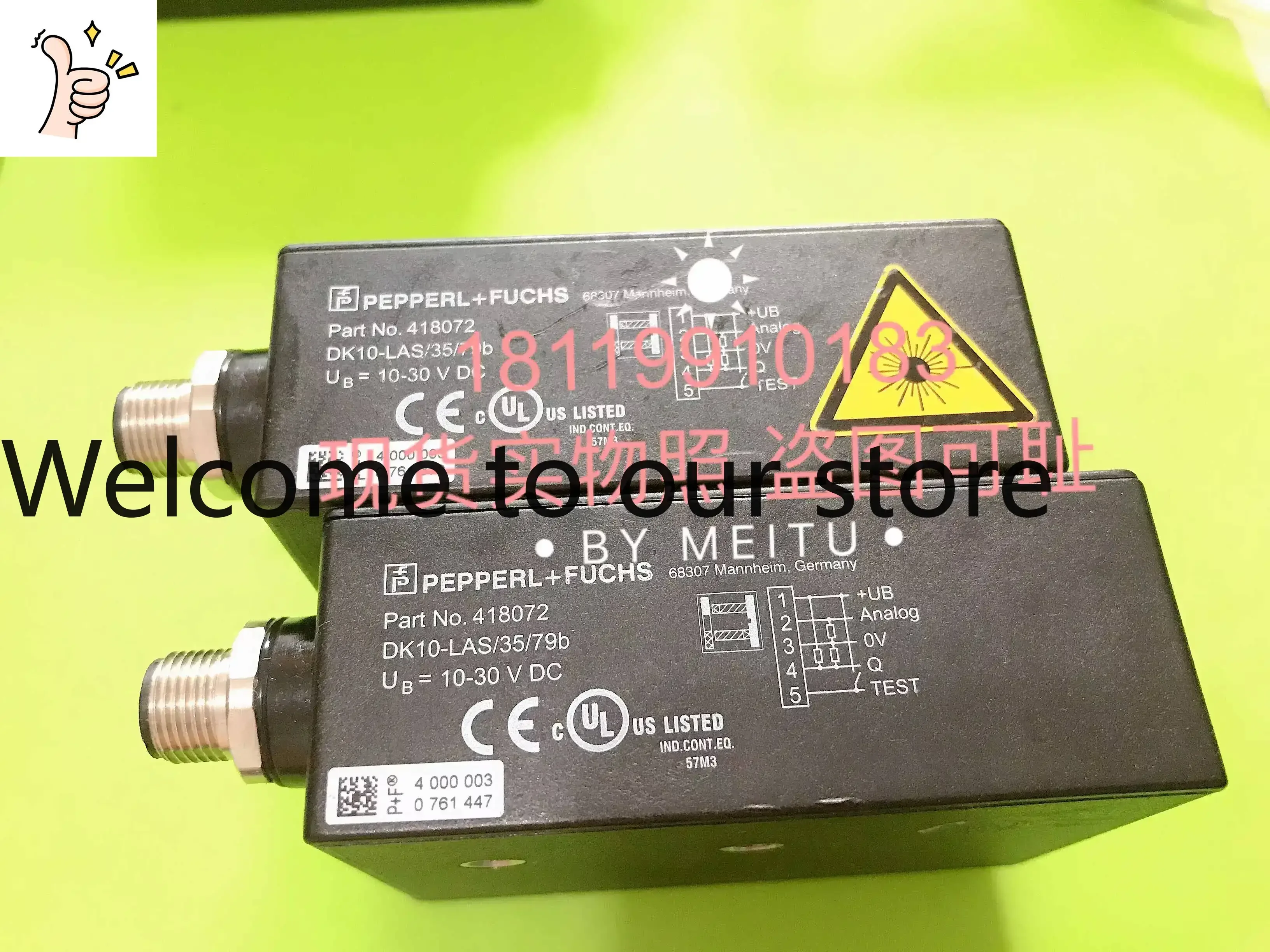 2026 Beijiafu P+F Color Contrast Sensor DK10-LAS/35/79b 418072 In Stock