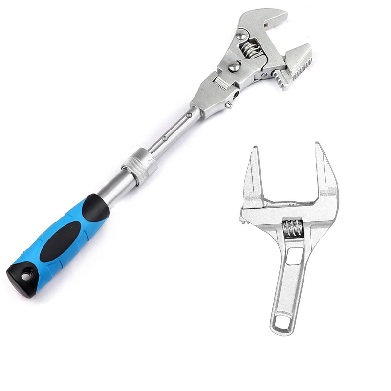 7 / 10 Inch Ratchet Adjustable Wrench 5-in-1 Torque Wrench Can Rotate And Fold 180 Degrees Fast Wrench Pipe Wrench Repair Tool