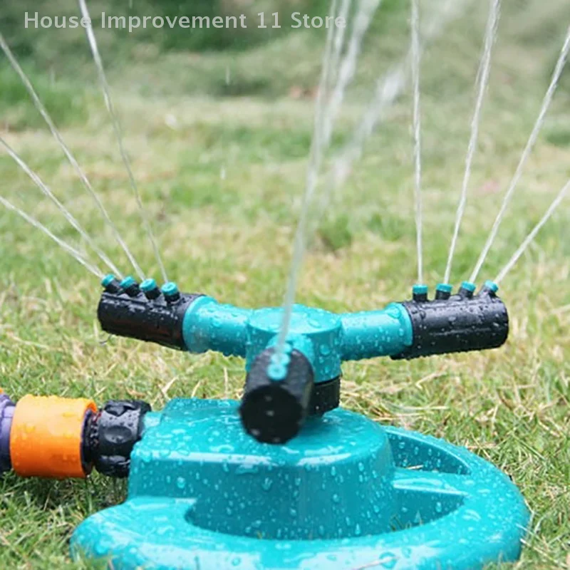 

1PC Garden 360 Degrees Rotating Sprinkler Automatic 3 Nozzles Three Arms Garden Watering For Lawn Grass Hose Connecter