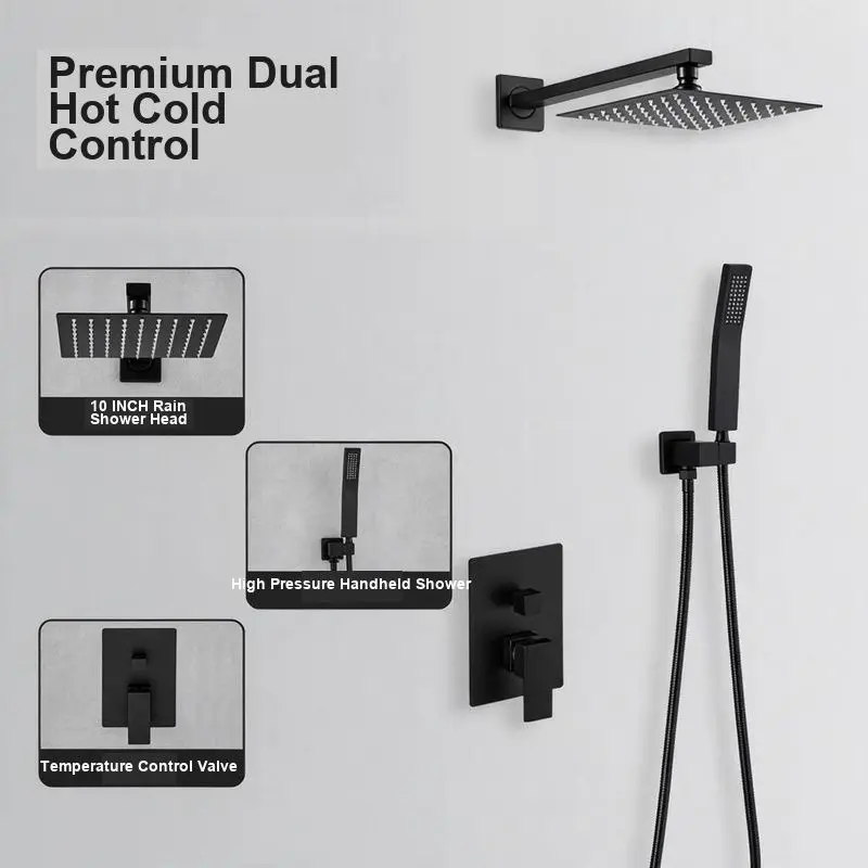 Concealed Showerhead, All-copper Multifunctional Nozzle, Pressurized Water Outlet for Bathrooms, Home Use, Hotels, and Bathrooms