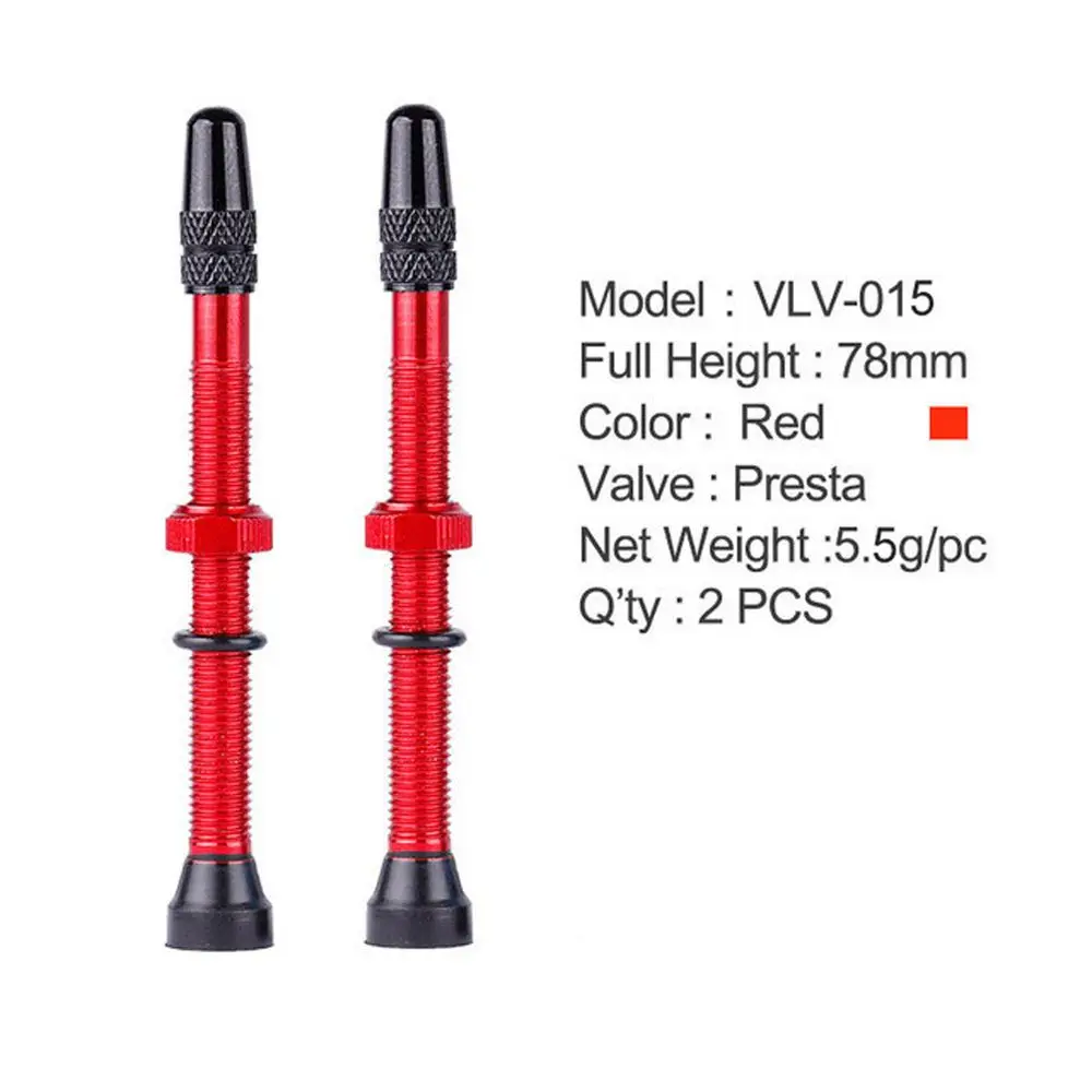 

Bike Parts 60mm Alloy Stem Ultra-light Aluminum Sealant Tubeless Tire Presta Valve Extender Valves MTB Bicycle