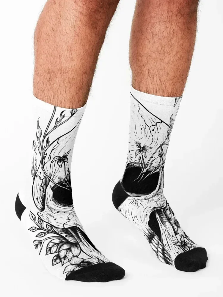 جوارب على شكل جمجمة على شكل زهرة للأطفال جوارب كاواي لركوب الدراجات للسيدات والرجال #3