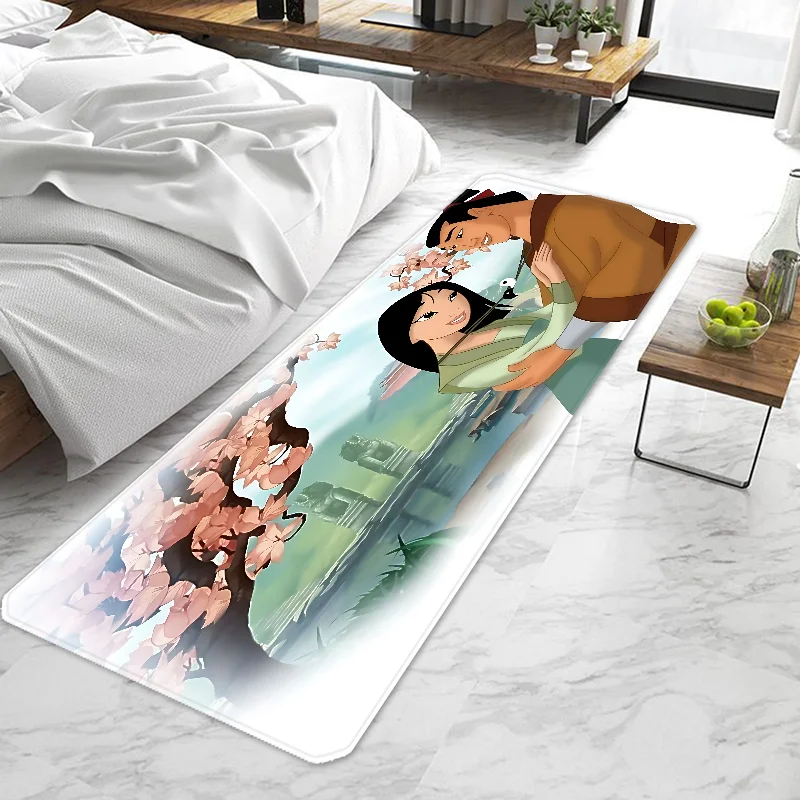 1pc MINISO Disney Mulan Floor Mat Door Mat Entrance Doormat Non-slip Washable Kitchen Carpet Living Room Hallway Rugs Door Mats