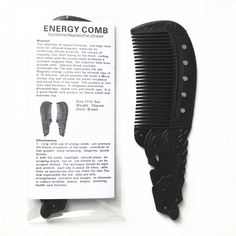 Customized.2025 Energy Comb Negative Ion Comb Magnetic Hair Comb with English Manual