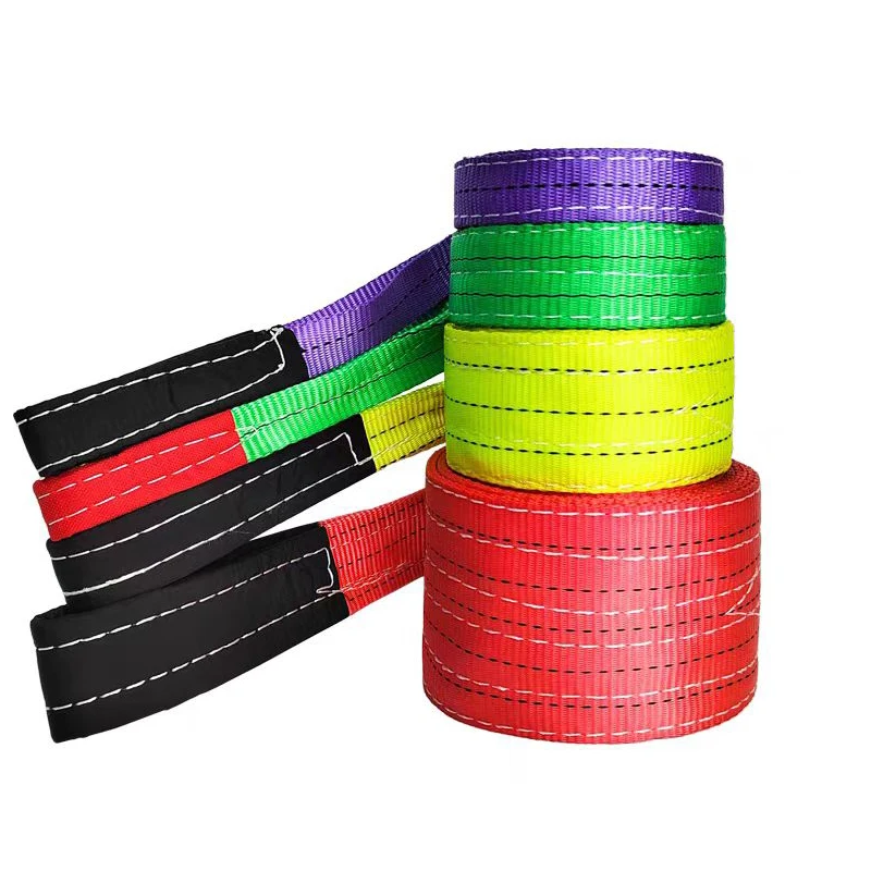 Sanlong OEM Hoisting 1000kg Lifting Polyester Soft Webbing Sling