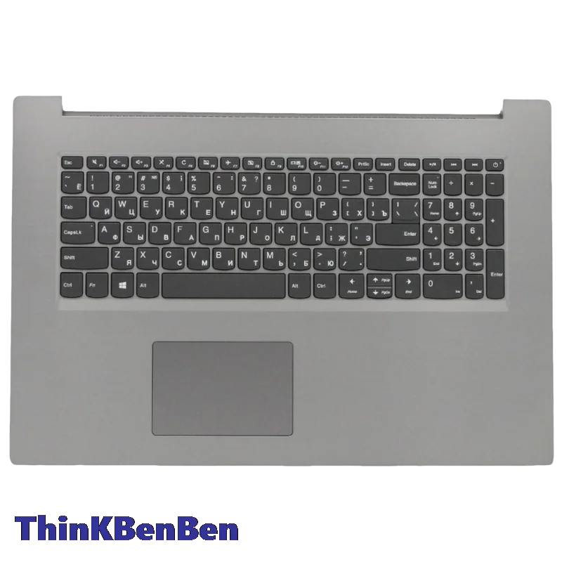 RU Russian Platinum Grey Keyboard Upper Case Palmrest Shell Cover For Lenovo Ideapad L340 17 17API 17IWL 5CB0S17176