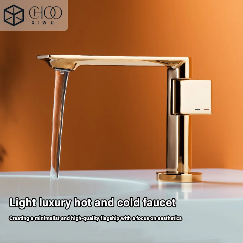 

CHOOXIWU - New Bathroom Basin Faucet Gray Single Lever hot and cold Crane Brass Sink mixer Black Chrome Gray Tap