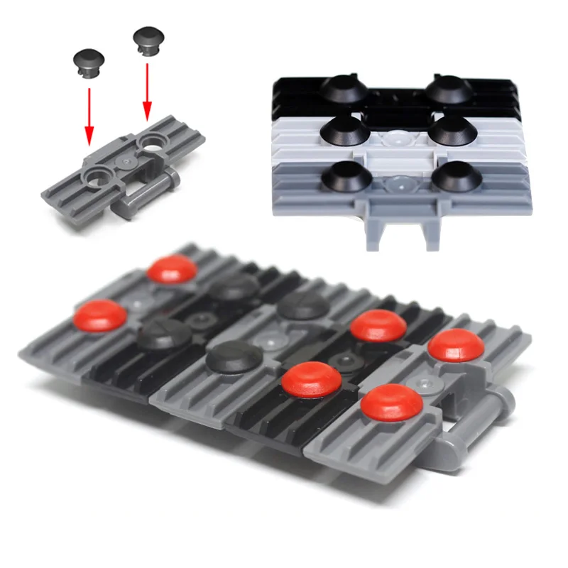 100-300Pcs Technical 24375 Rubber Tread Attachment MOC Building Block Parts Fit for 88323 57518 Link Tread Wide Kids Toys Gifts